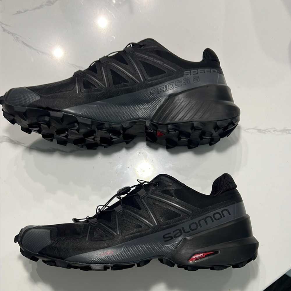 Salomon Black Athletic Shoes with QuickLace System